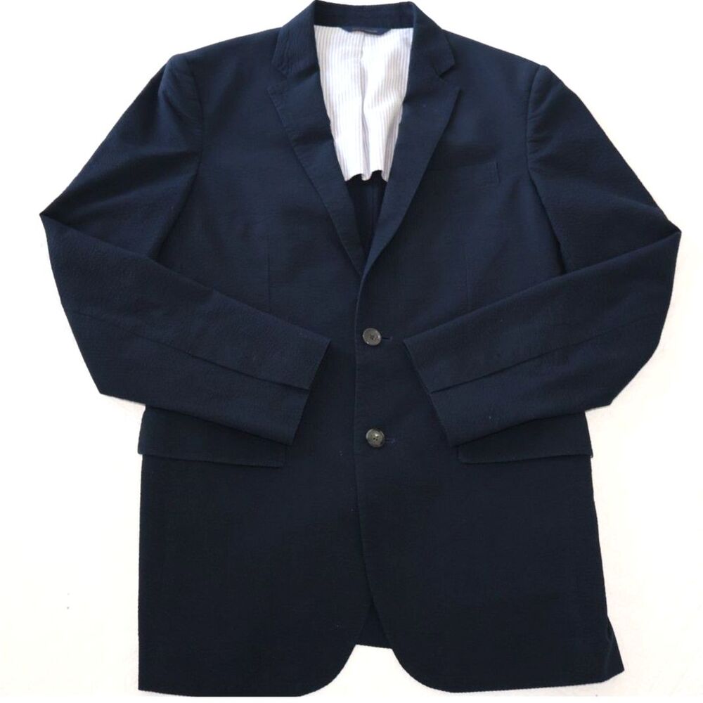 Brokos Brothers Milano Fit Textured Summer Sportcoat Navy 38R